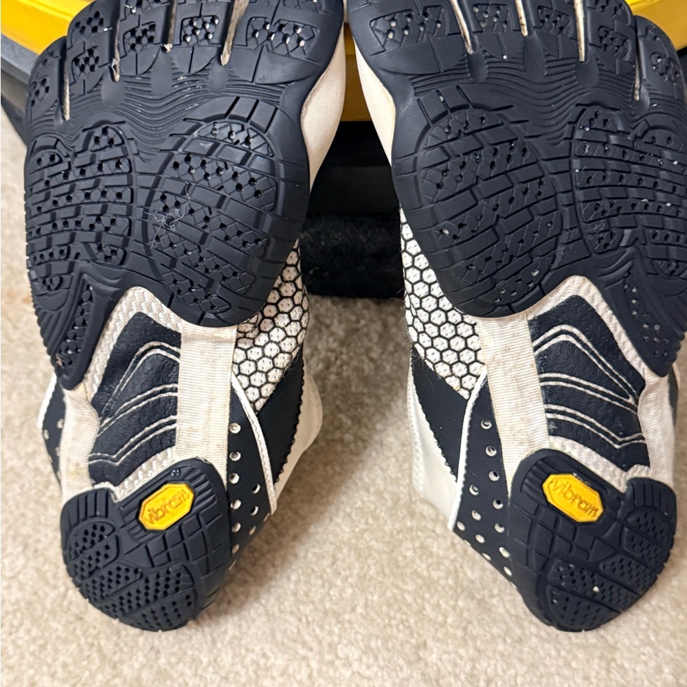 Vibram Black and White Five-Toe Shoes - Picture 2 of 4